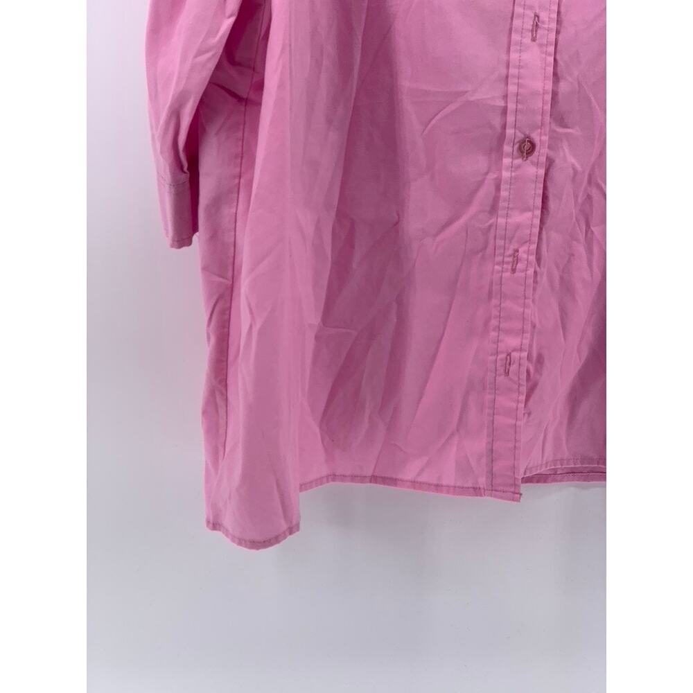 AMERICAN SWEETHEART Women's Vintage Bubblegum Pink Button-Up 3/4 Sleeve Top SZXL - Picture 5 of 9